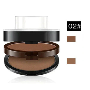 02 · Light Brown + Bright Brown powder compact